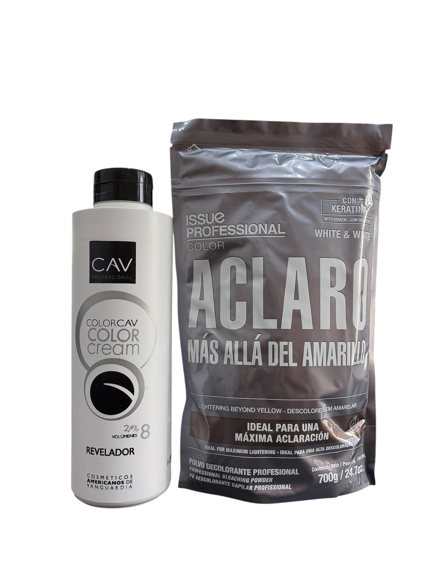 PROMO MIX ISSUE-CAV 1 DECO WHITE + 1 OXIDANTE 8 VOLUMENES CAV 