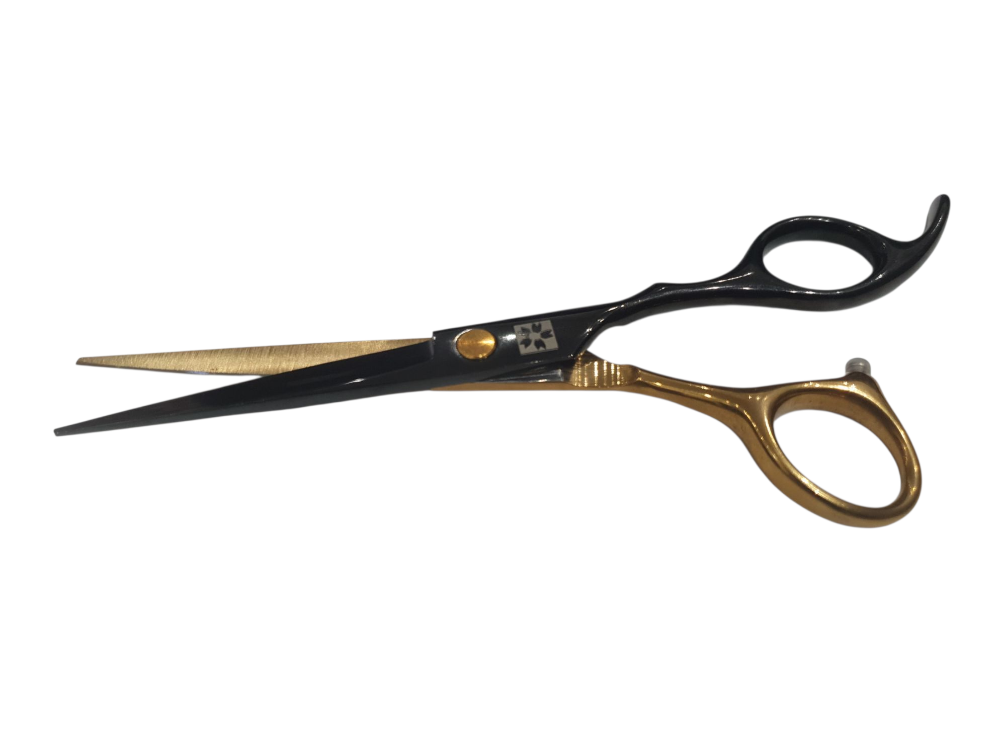 Tijera Vidal Sassoon CORTE BICOLOR NEGRA Y DORADA  F. Nav - Ac. Inox , Tornillo Regulador y descansa dedo G2